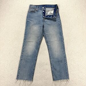 Levi's 501 Original Jeans Women's 26x25 Straight Raw Hem Streetwear Grunge